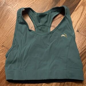 Tracksmith Green Sports Bra - small